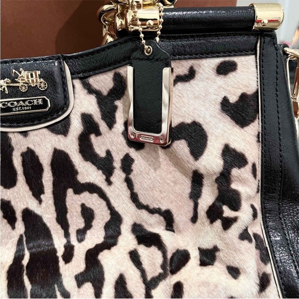 Coach 2012 Madison Haircalf Mix Madeline Satchel Shoulder Bag & Wallet Dusty NWT - Picture 9 of 16